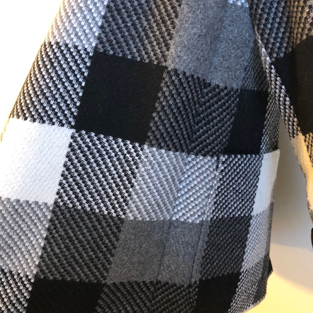 Vintage Black And While Large Pattern Checkered B… - image 8